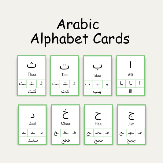 Arabic Alphabet Cards